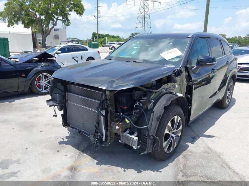 2021 Toyota Highlander Hybrid Xle VIN: 5TDGARAH7MS508599 Lot: 39558622