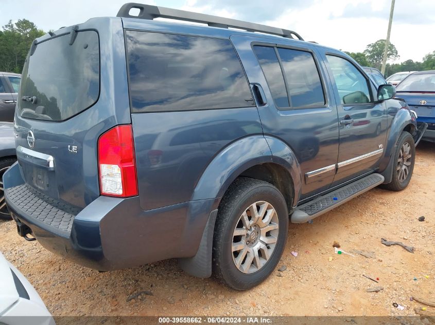 2008 Nissan Pathfinder Le V8 VIN: 5N1BR18BX8C627739 Lot: 39558662