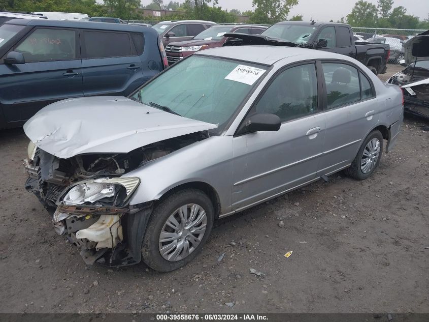 2HGES16585H537616 2005 Honda Civic Lx/Lx Se