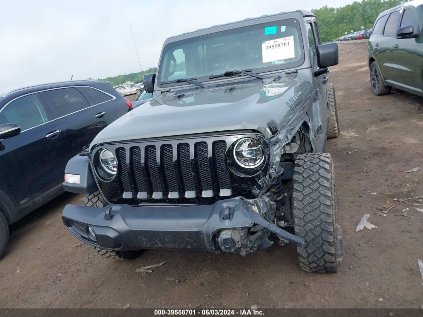 2022 Jeep Wrangler Unlimited Willys 4X4 VIN: 1C4HJXDN0NW223755 Lot: 39558701