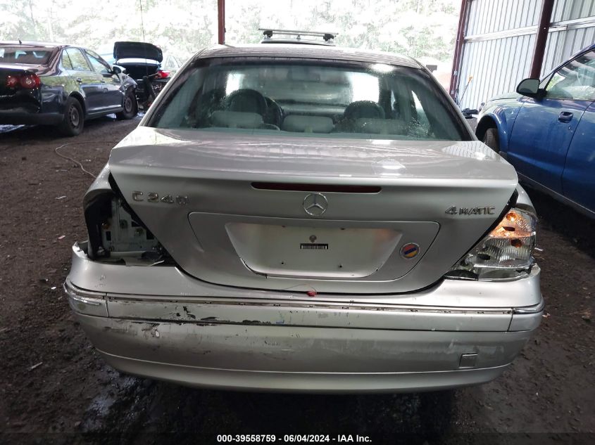 2004 Mercedes-Benz C 240 4Matic VIN: WDBRF81J44F491329 Lot: 39558759