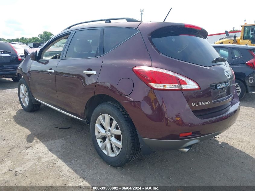 2014 Nissan Murano Sl VIN: JN8AZ1MW5EW529404 Lot: 39558802