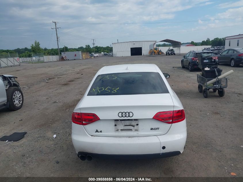 2011 Audi A4 2.0T Premium VIN: WAUAFAFL1BN051536 Lot: 39558858