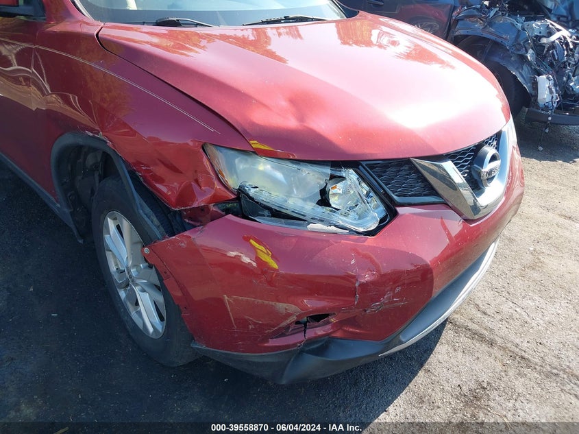 2016 Nissan Rogue Sv VIN: KNMAT2MT3GP645349 Lot: 39558870