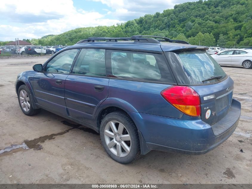 2006 Subaru Outback 2.5I VIN: 4S4BP61C967360122 Lot: 39558969