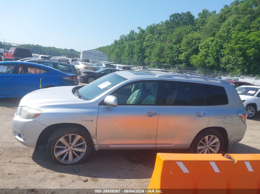 2010 Toyota Highlander Hybrid Limited V6 VIN: JTEJW3EH0A2043113 Lot: 39559067