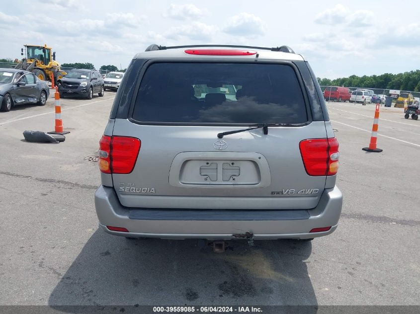 2003 Toyota Sequoia Sr5 V8 VIN: 5TDBT44A83S197687 Lot: 39559085