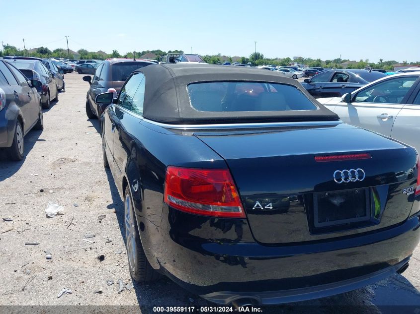 2009 Audi A4 2.0T Special Edition VIN: WAUDF48H99K011692 Lot: 39559117