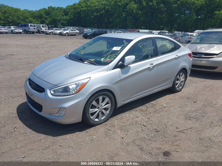 2014 Hyundai Accent Gls VIN: KMHCU4AE4EU607775 Lot: 39559233