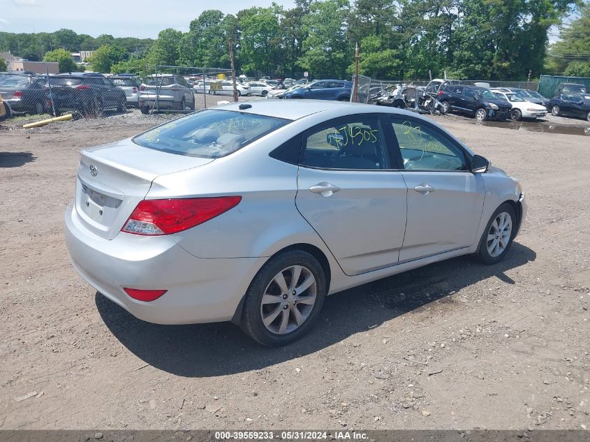 2014 Hyundai Accent Gls VIN: KMHCU4AE4EU607775 Lot: 39559233