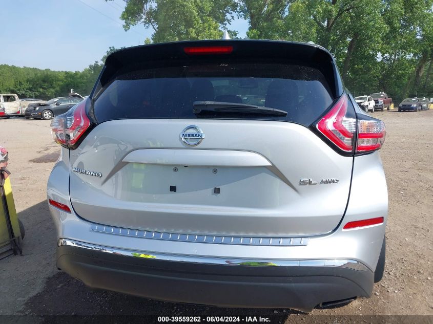 2018 Nissan Murano Sl VIN: 5N1AZ2MH3JN187062 Lot: 39559262