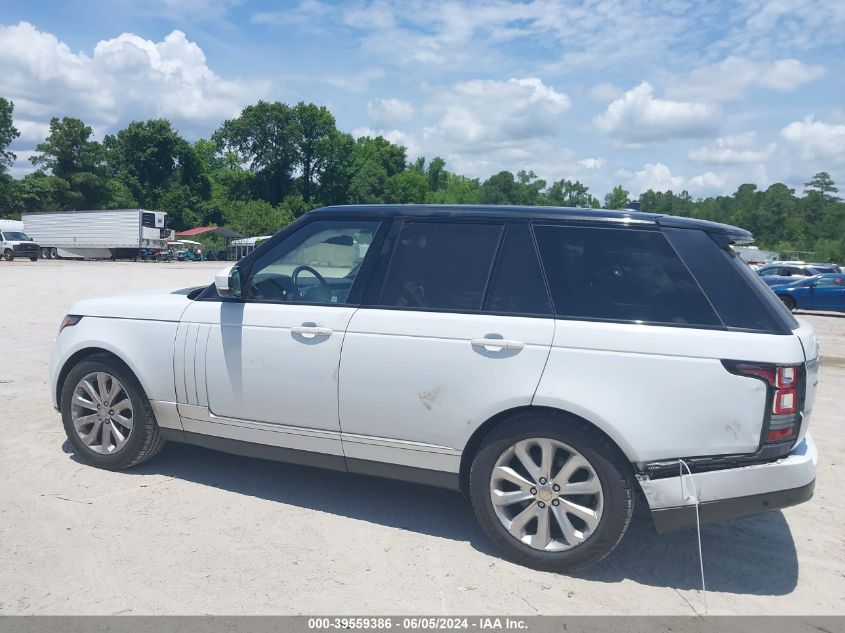 2016 Land Rover Range Rover 3.0L V6 Turbocharged Diesel Hse Td6 VIN: SALGS2KF8GA255577 Lot: 39559386