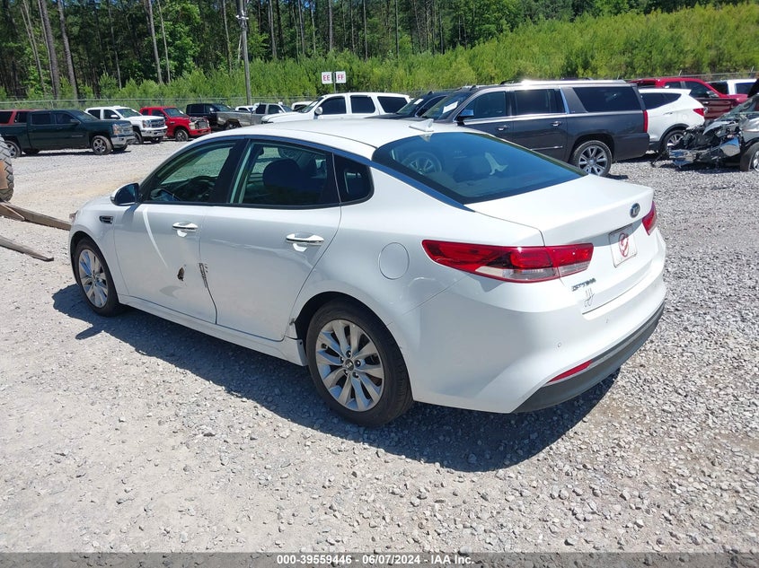 Vin: 5xxgt4l39jg256186, lot: 40045390, kia optima lx 20183