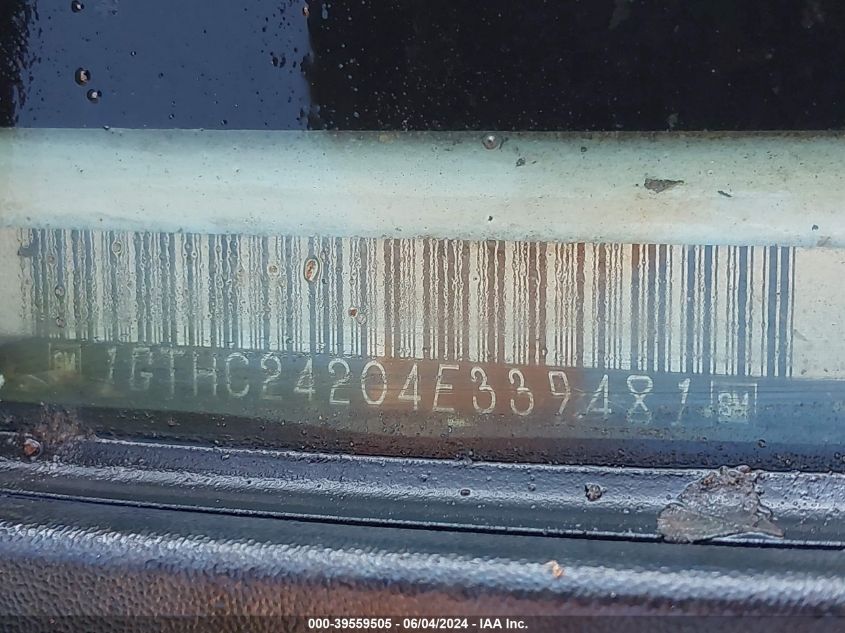 2004 GMC Sierra 2500Hd Work Truck VIN: 1GTHC24204E339481 Lot: 39559505