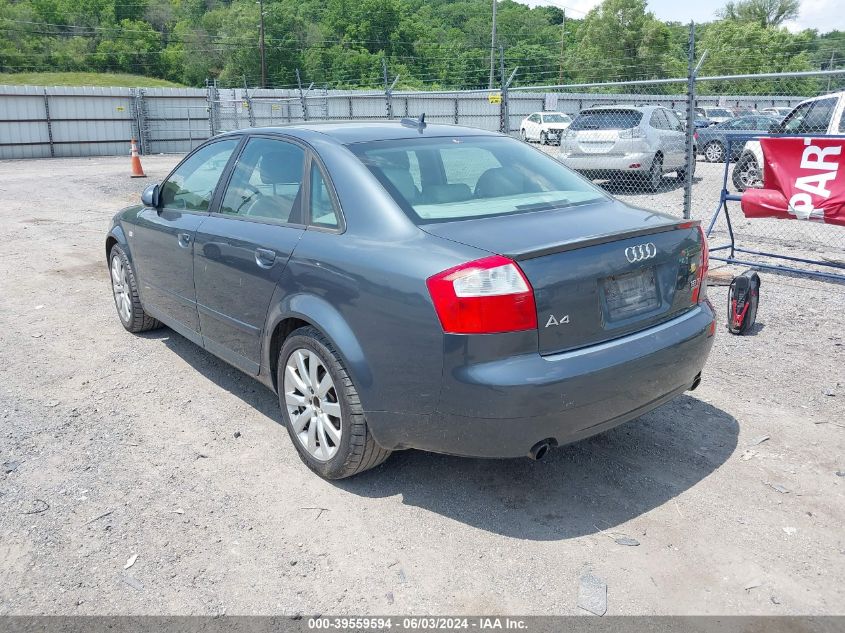 2005 Audi A4 1.8T/1.8T Special Edition VIN: WAULC68E05A124534 Lot: 39559594