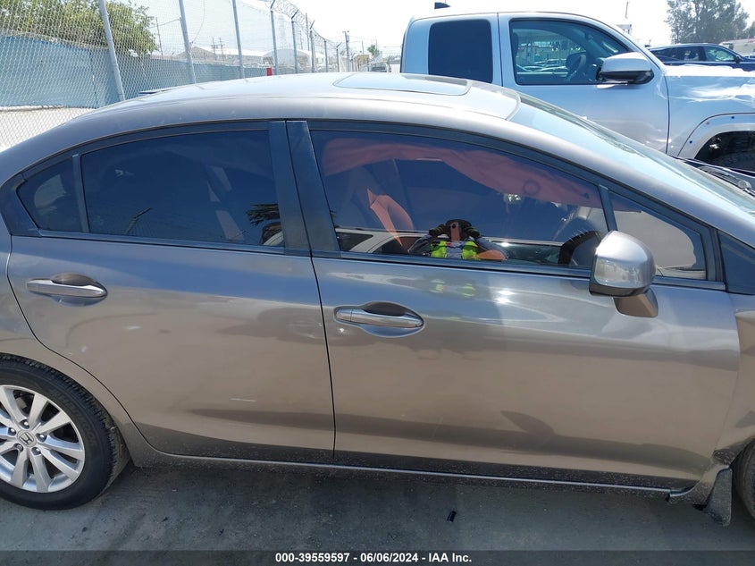 2012 Honda Civic Ex VIN: 19XFB2F83CE344804 Lot: 39559597