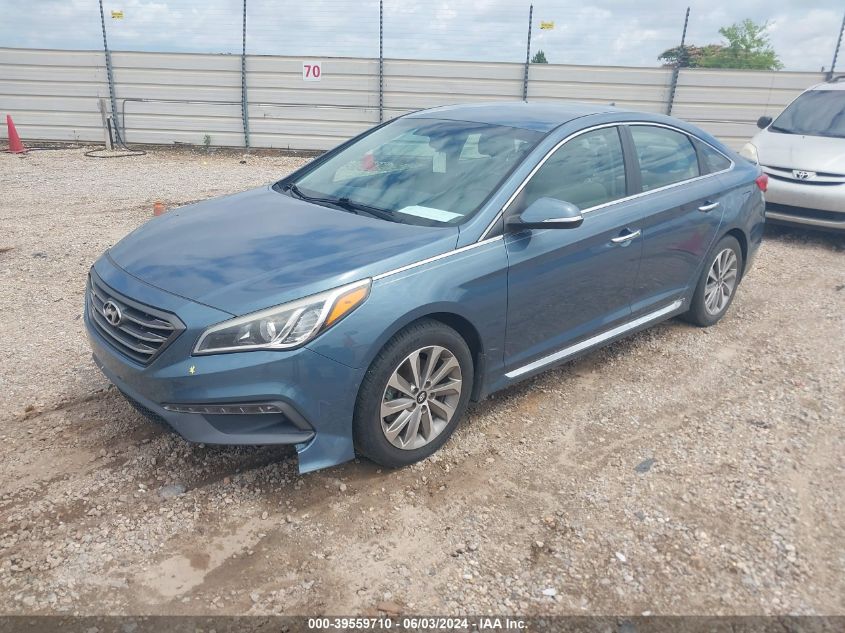 5NPE34AF8FH242196 2015 HYUNDAI SONATA - Image 2