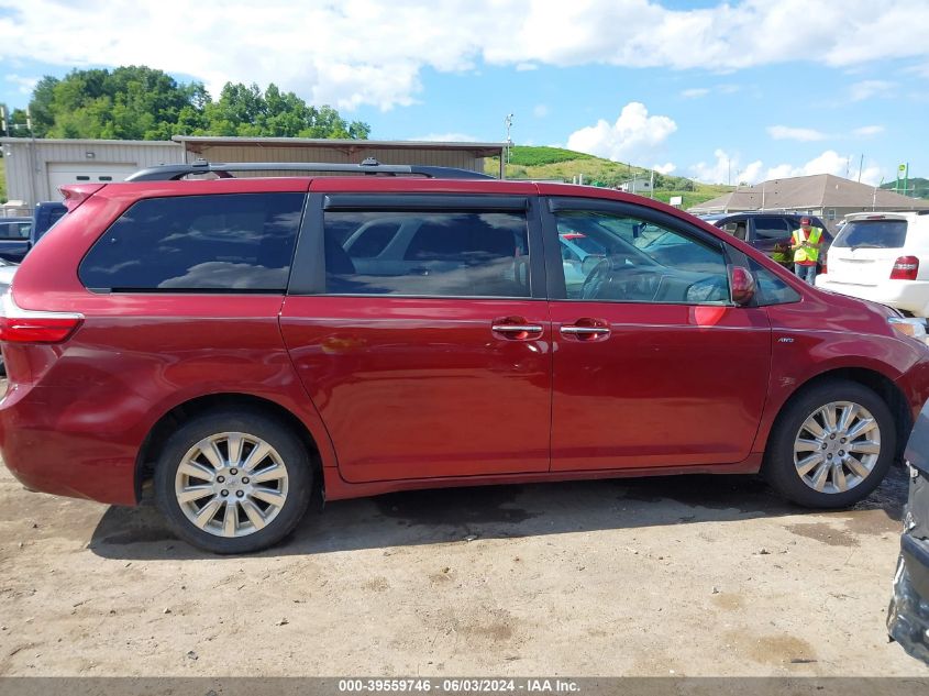 2016 Toyota Sienna Xle 7 Passenger VIN: 5TDDK3DCXGS133793 Lot: 39559746