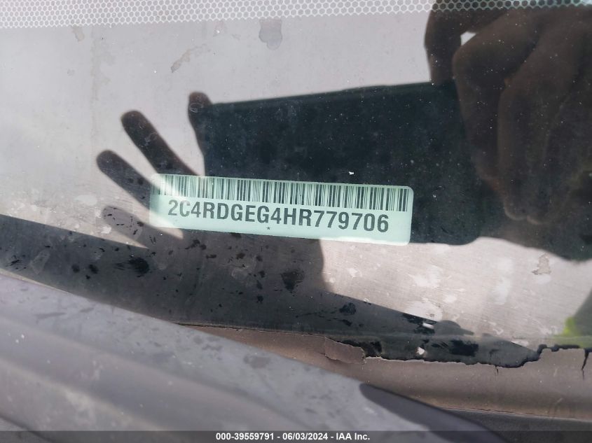 2017 Dodge Grand Caravan Gt VIN: 2C4RDGEG4HR779706 Lot: 39559791