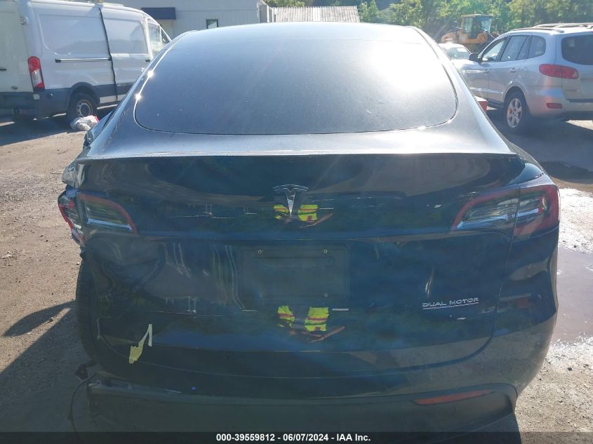 2022 Tesla Model Y Performance Dual Motor All-Wheel Drive VIN: 7SAYGDEF3NF376612 Lot: 39559812