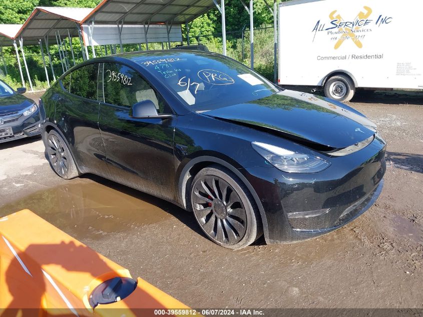 2022 Tesla Model Y Performance Dual Motor All-Wheel Drive VIN: 7SAYGDEF3NF376612 Lot: 39559812