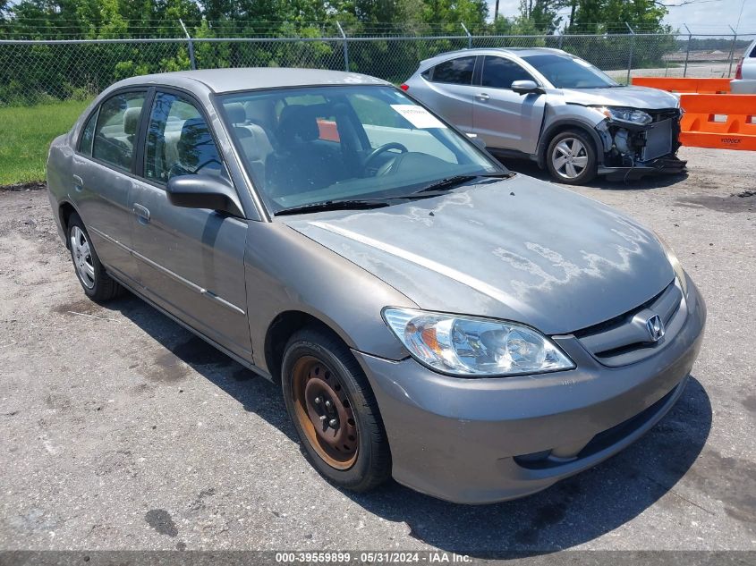 2HGES16565H546590 | 2005 HONDA CIVIC