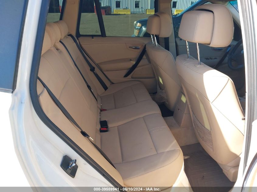 2008 BMW X3 3.0Si VIN: WBXPC93428WJ18779 Lot: 39559941