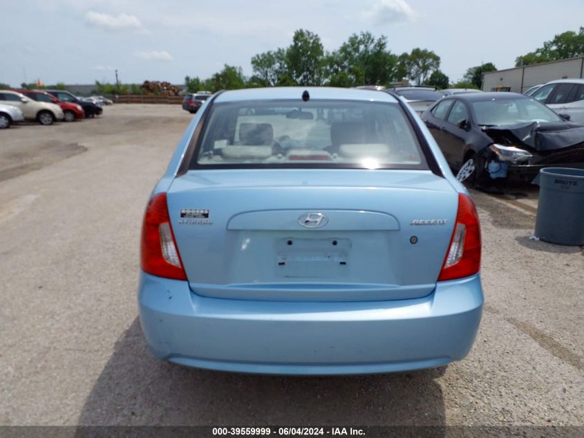 2006 Hyundai Accent Gls VIN: KMHCN46C66U020239 Lot: 39559999