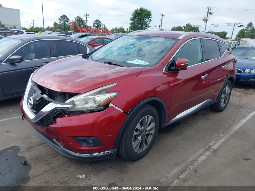 2015 Nissan Murano Sl VIN: 5N1AZ2MH1FN229087 Lot: 39560049