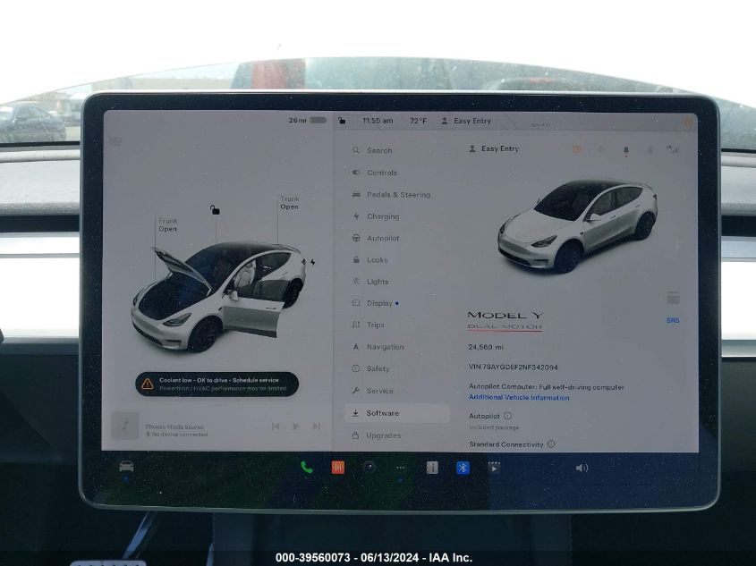 2022 TESLA MODEL Y - 7SAYGDEF2NS342094