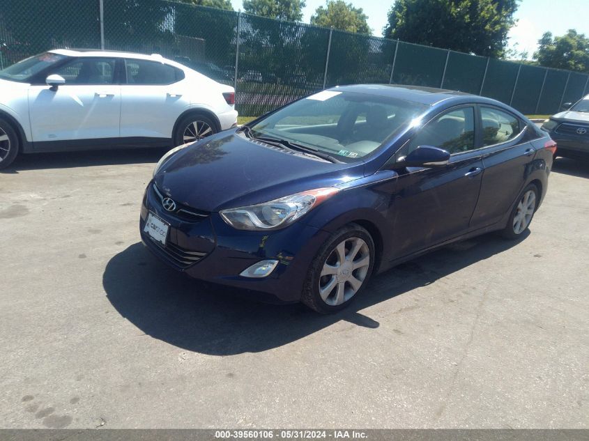 2013 Hyundai Elantra Limited VIN: 5NPDH4AE2DH384108 Lot: 39560106