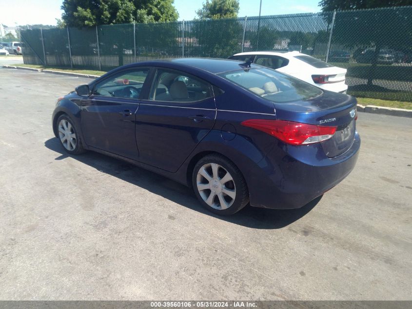 2013 Hyundai Elantra Limited VIN: 5NPDH4AE2DH384108 Lot: 39560106