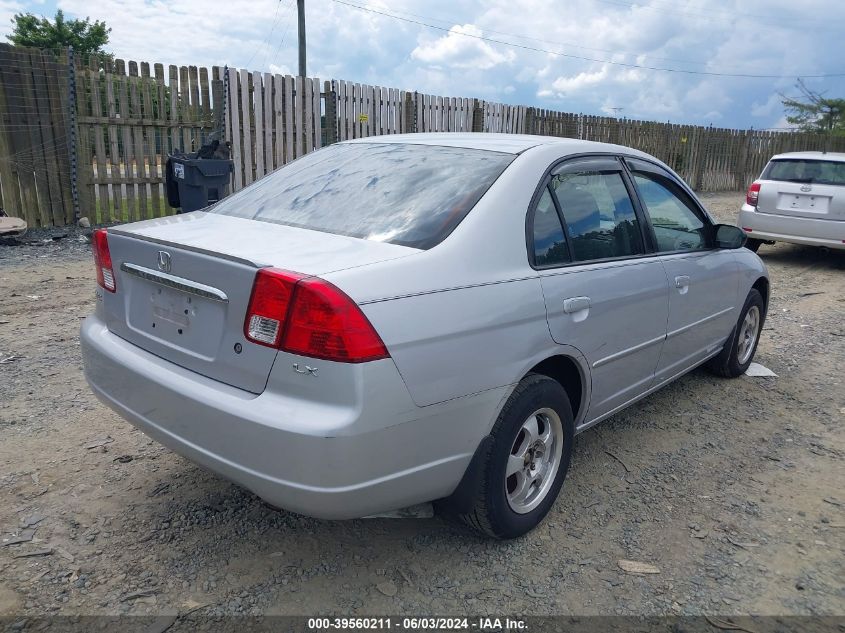 2003 Honda Civic Lx VIN: 1HGES16523L013992 Lot: 39560211