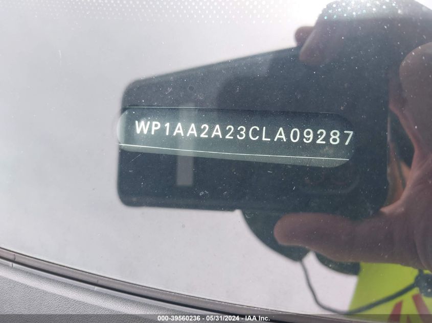 2012 Porsche Cayenne VIN: WP1AA2A23CLA09287 Lot: 39560236