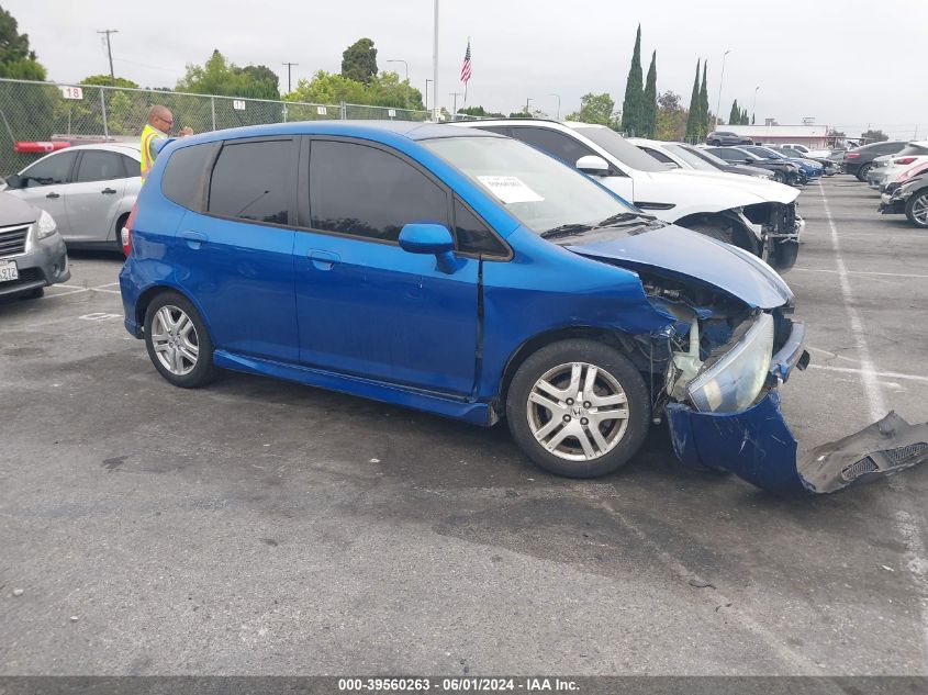 2008 Honda Fit Sport VIN: JHMGD38678S036957 Lot: 39560263