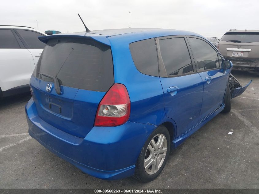 2008 Honda Fit Sport VIN: JHMGD38678S036957 Lot: 39560263