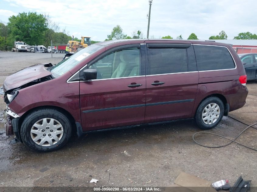 2010 Honda Odyssey Lx VIN: 5FNRL3H28AB112151 Lot: 39560298