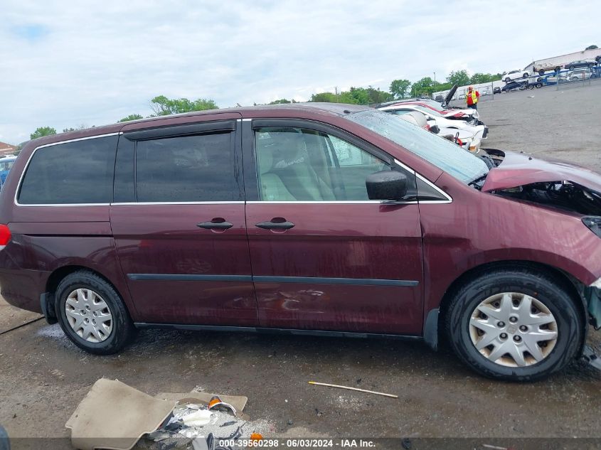 2010 Honda Odyssey Lx VIN: 5FNRL3H28AB112151 Lot: 39560298
