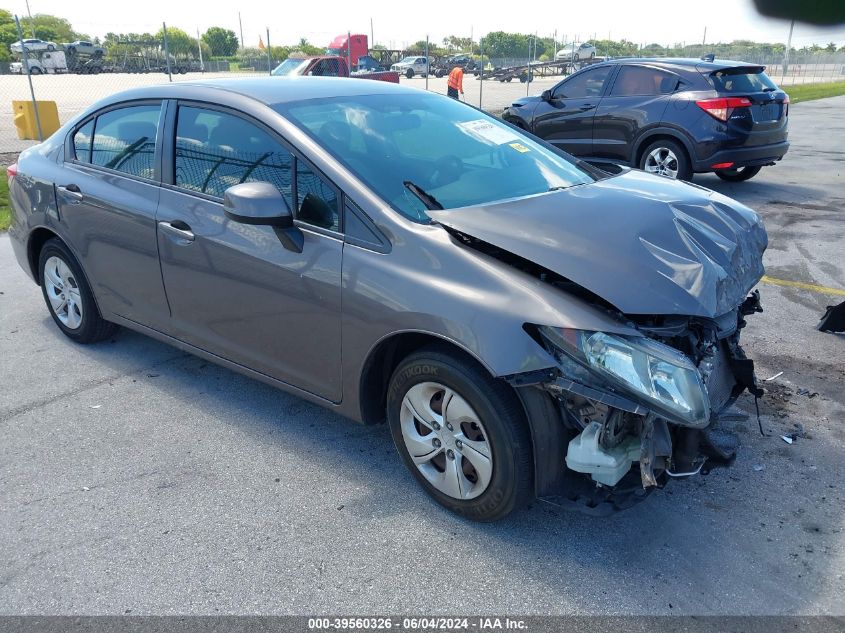 2013 Honda Civic Lx VIN: 19XFB2F5XDE043695 Lot: 39560326