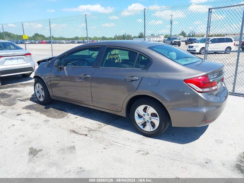 2013 Honda Civic Lx VIN: 19XFB2F5XDE043695 Lot: 39560326