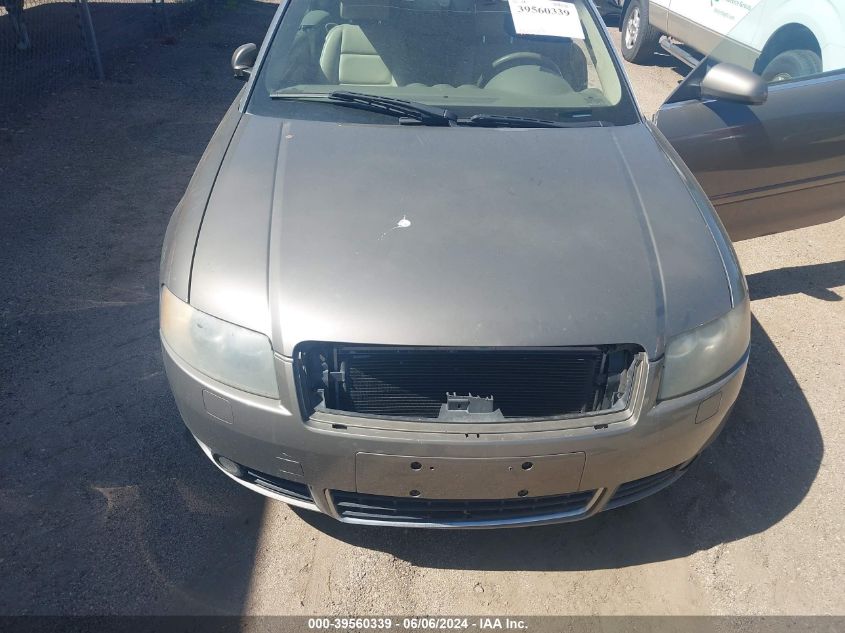 2005 Audi A4 3.0L VIN: WAUDT48HX5K012658 Lot: 39560339