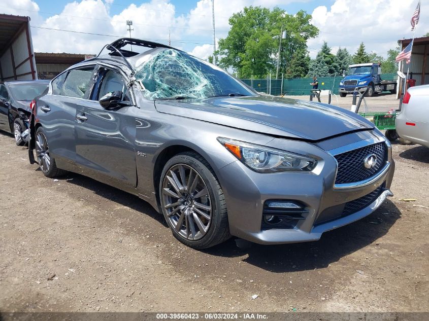 2016 Infiniti Q50 3.0T Red Sport 400 VIN: JN1FV7ARXGM451525 Lot: 39560423