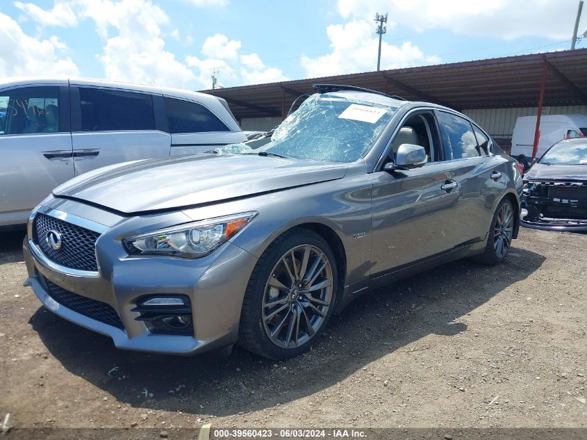 2016 Infiniti Q50 3.0T Red Sport 400 VIN: JN1FV7ARXGM451525 Lot: 39560423