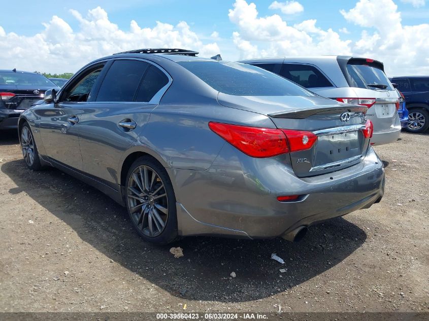 2016 Infiniti Q50 3.0T Red Sport 400 VIN: JN1FV7ARXGM451525 Lot: 39560423