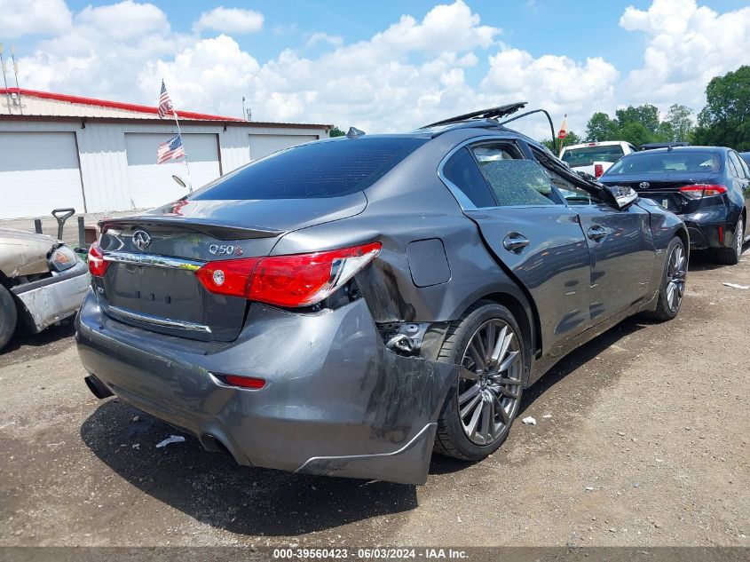 2016 Infiniti Q50 3.0T Red Sport 400 VIN: JN1FV7ARXGM451525 Lot: 39560423