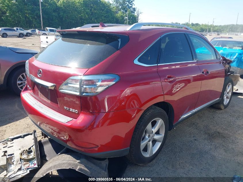 2010 Lexus Rx 350 VIN: 2T2BK1BA4AC017272 Lot: 39560535