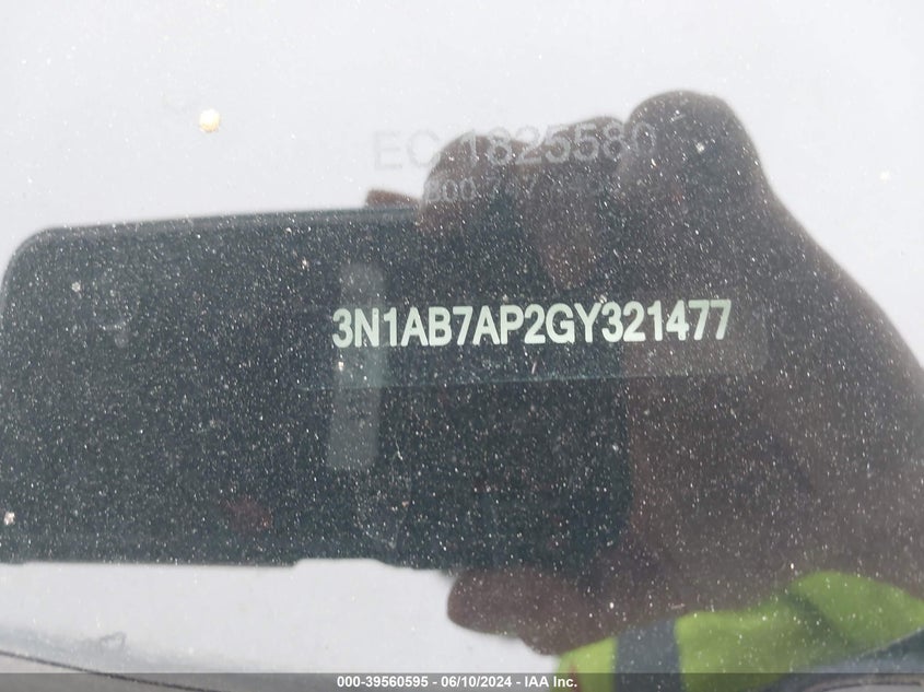 2016 Nissan Sentra S VIN: 3N1AB7AP2GY321477 Lot: 39560595