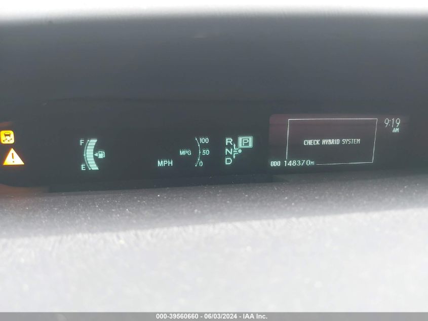 2010 Toyota Prius Iv VIN: JTDKN3DU6A0055952 Lot: 39560660