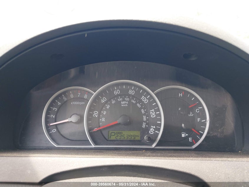 2009 Kia Sorento Lx VIN: KNDJD735895874766 Lot: 39560674