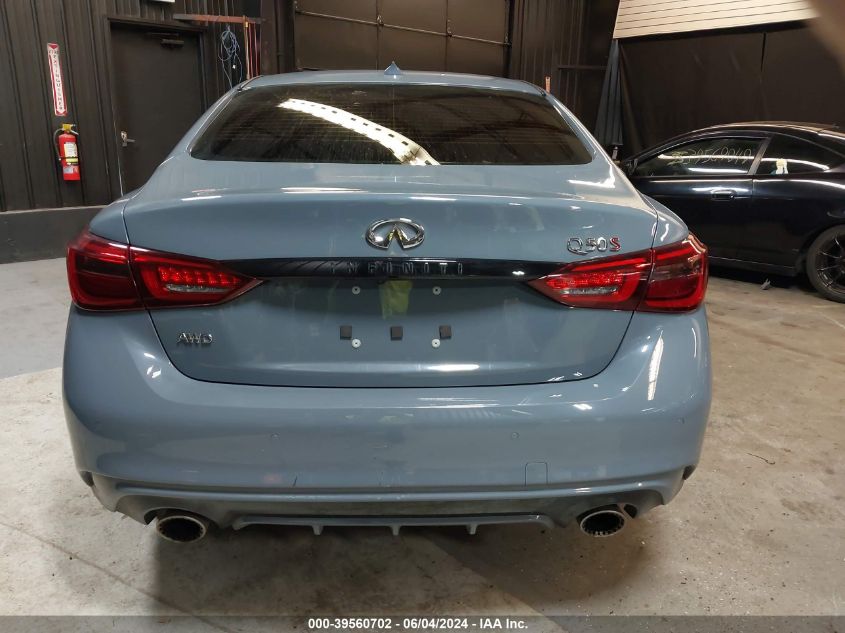 2023 Infiniti Q50 Red Sport 400 Awd VIN: JN1FV7DR0PM590512 Lot: 39560702